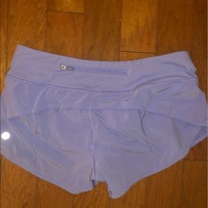 Purple Lululemon Speed Up Shorts